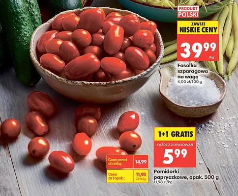 Pomidorki papryczkowe promocja w Biedronka