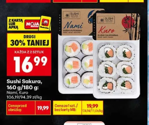 Sushi Sakura Kuro promocja w Biedronka