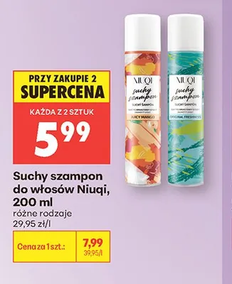 Suchy szampon do włosów Niuqi promocja w Biedronka