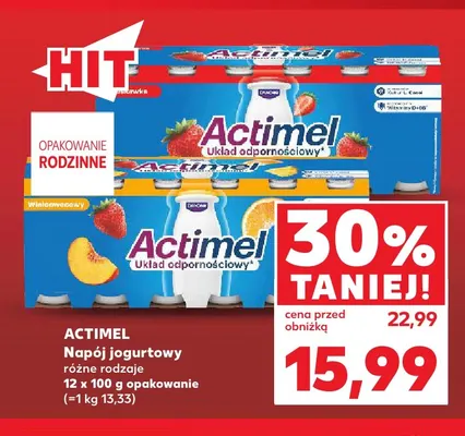 Napój jogurtowy Actimel 12-pak 100 g promocja w Kaufland