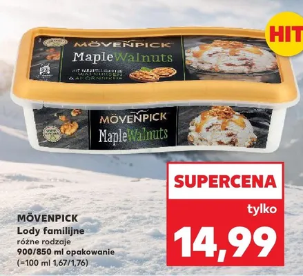 Lody familijne Mövenpick Maple Walnuts promocja w Kaufland