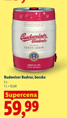 Piwo Budweiser Budvar beczka promocja w Lidl