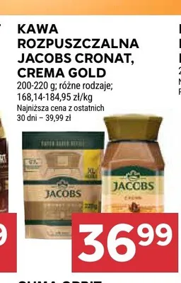 Kawa rozpuszczalna Jacobs Crema Gold promocja w Stokrotka