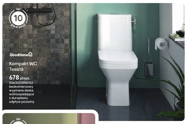 Kompakt WC GoodHome Teesta promocja w Castorama