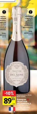 Szampan Tradition Delagne & Fils różowy wytrawny promocja w Intermarche