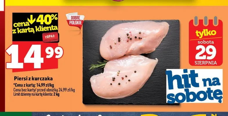 Piersi z kurczaka promocja w TOPAZ