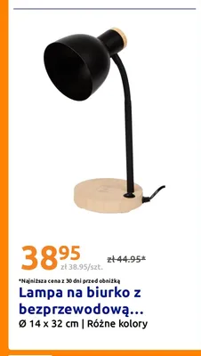 Lampa na biurko z bezprzewodową ładowarką promocja w Action