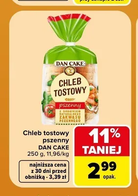 Chleb tostowy pszenny Dan Cake promocja w Carrefour Market