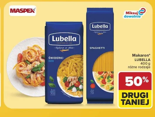 Makaron Spaghetti Lubella promocja w Carrefour