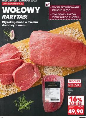 Udziec wołowy kulka promocja w Kaufland
