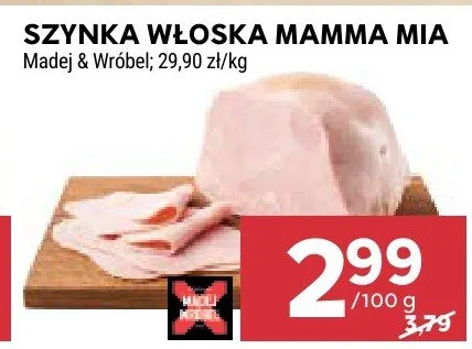 Szynka Włoska Mamma Mia Madej & Wróbel promocja w Stokrotka