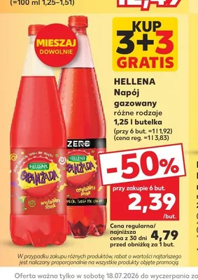 Napój gazowany Oranżada Hellena promocja w Kaufland