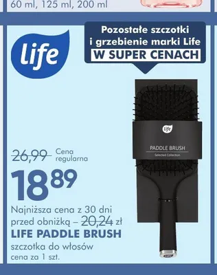 Szczotka do włosów LIFE PADDLE BRUSH promocja w Super-Pharm
