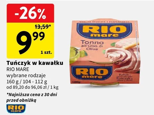 Tuńczyk w kawałku wybrane rodzaje promocja w Intermarche