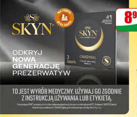 Prezerwatywy Skyn Original promocja w Dino