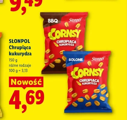 Chrupiąca kukurydza Słonpol Cornsy o smaku BBQ promocja w Lidl