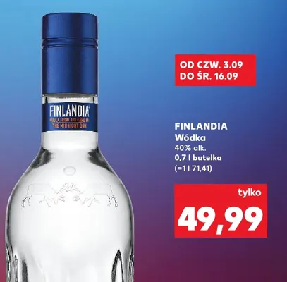Wódka Finlandia 40% promocja w Kaufland