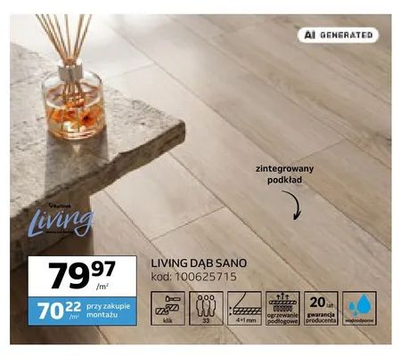 Panele winylowe Living Dąb Sano promocja w Komfort