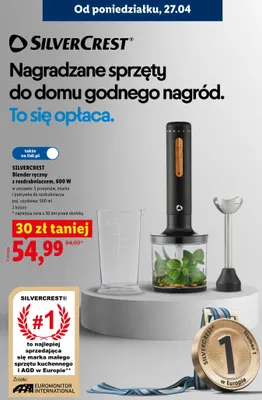 Blender ręczny z rozdrabniaczem, 600W promocja w Lidl