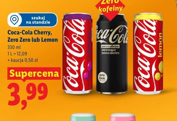 Napój gazowany Coca-Cola Cherry 330 ml promocja w Lidl