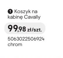 Koszyk na kabinę GoodHome Cavally chrom promocja w Castorama