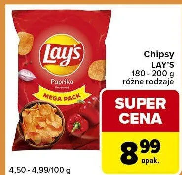 Chipsy różne rodzaje promocja w Carrefour Express