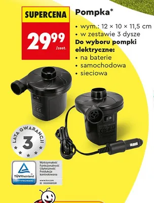 Pompka elektryczna sieciowa 12x10x11,5cm promocja w Biedronka