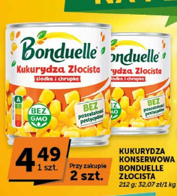 Kukurydza konserwowa Bonduelle Złocista promocja w Groszek