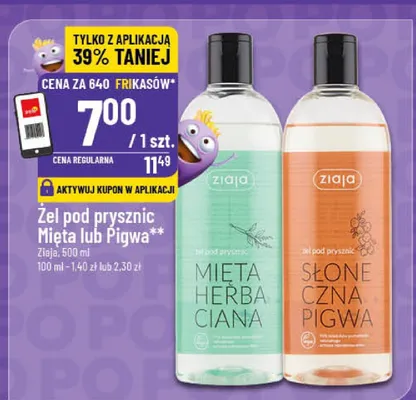 Żel pod prysznic Mięta lub Pigwa promocja w POLOmarket