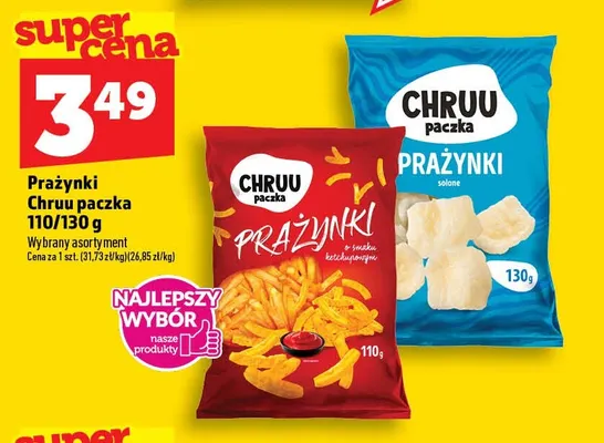 Prażynki Chruu paczka solone promocja w TOPAZ