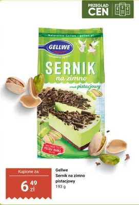 Sernik na zimno pistacjowy promocja w Dino