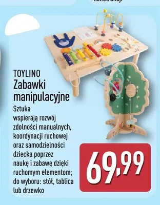 Zabawki manipulacyjne drzewko Toylino promocja w Aldi