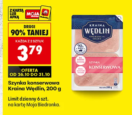 Szynka konserwowa Kraina Wędlin promocja w Biedronka