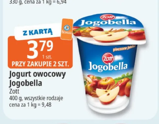 Jogurt owocowy Jogobella Zott promocja w Leclerc