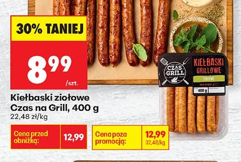 Kiełbaski ziołowe Czas na Grill promocja w Biedronka