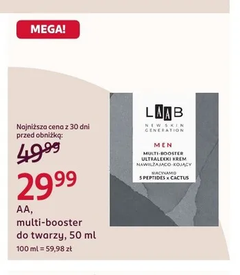 Krem do twarzy AA LAAB Multi-Booster promocja w Rossmann