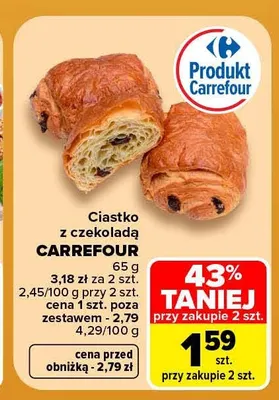 Ciastko z czekoladą Carrefour promocja w Carrefour Market