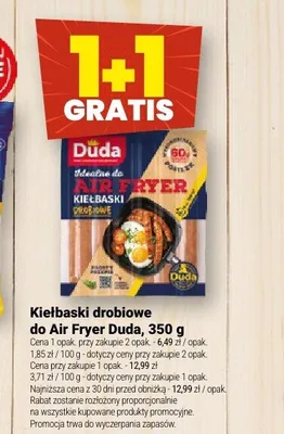 Kiełbaski drobiowe do Air Fryer Duda promocja w Twój Market