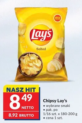 Chipsy Lay's Salted promocja w Makro