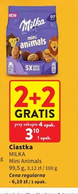 Ciastka Milka Mini Animals promocja w Intermarche