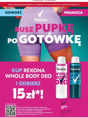 Dezodorant w sprayu Rexona Whole Body Deo promocja w Rossmann