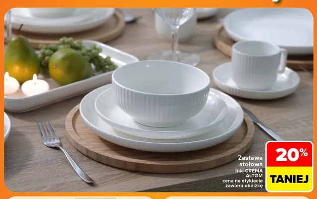 Zastawa stołowa linia Crema Altom promocja w Carrefour