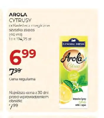 Odświeżacz magiczna szyszka zapas Cytrusy Arola promocja w Drogerie Jawa