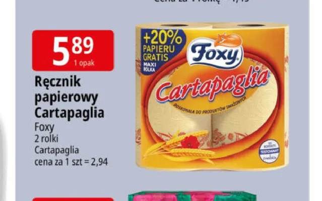 Ręcznik papierowy Cartapaglia Foxy promocja w Leclerc