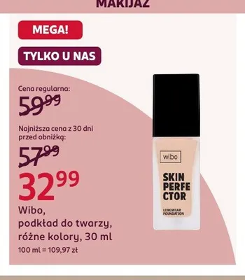 Podkład do twarzy Wibo Skin Perfector promocja w Rossmann