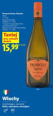 Wino Prosecco Treviso Frizzante Allini promocja w Lidl