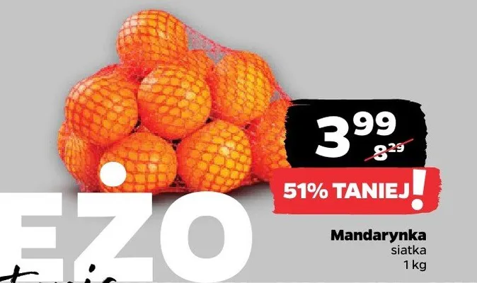 Mandarynka siatka 1 kg promocja w Netto