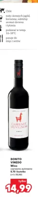 Wino czerwone wytrawne Bonito Vinedo promocja w Kaufland
