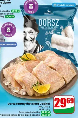 Dorsz czarny filet promocja w Dino