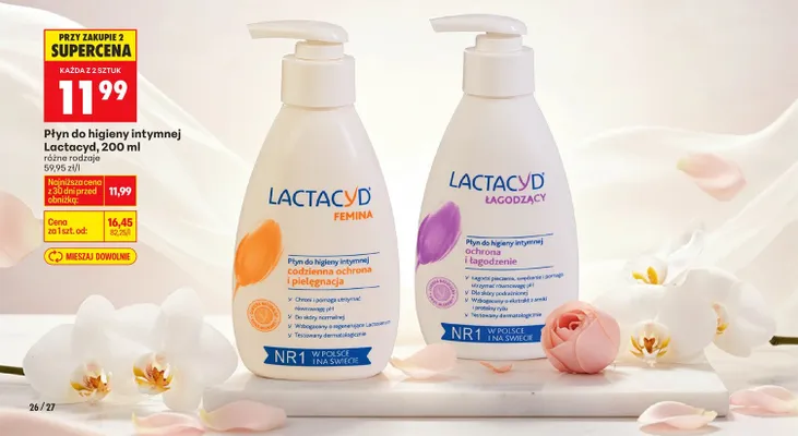 Płyn do higieny intymnej, różne rodzaje promocja w Biedronka